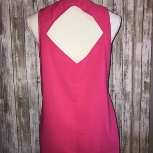Hot Pink Sleeveless Diamond Back Blouse